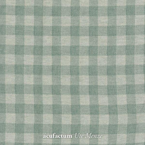 acufactum  - Baumwoll Webstoff - Karo Grün